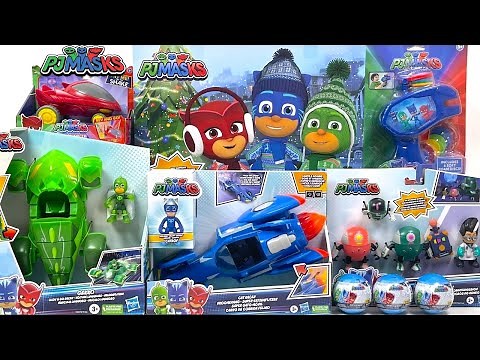 PJ Masks Toy Collection Unboxing ASMR | Cat Racer | Rev N Rumbler Owl Glider | Glow & Go Racer Gekko