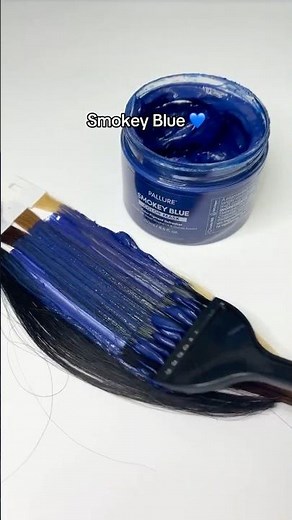 Smokey Blue color mask on different levels of hair 💙 #pallure