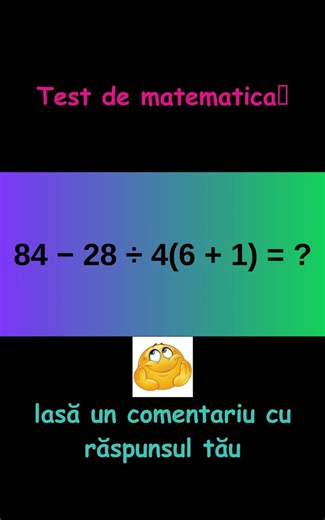 Test de matematica🤔 #shortsfeed #matematica