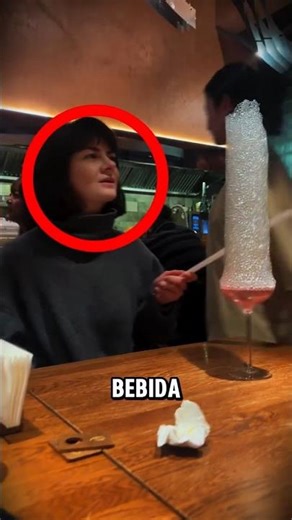 She ordered a drink full of bubbles! 🤣 #shorts