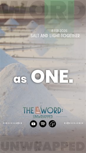 Better Together ✨ | The Word: Unwrapped | Salt and Light Together We aren’t meant to compete or outshine one another. 💡 We are called to be salt and light, working in unity to change the world around us. When we stop trying to stand out alone, we can truly illuminate the dark together. This is The Word: Unwrapped — light multiplies when we shine as one. 🤍 Date: February 8, 2026 #ChristianReels #Unity #SaltAndLight #KingdomCommunity #DailyEncouragement #TheWordUnwrapped #JesusFollower 🎵 Music: