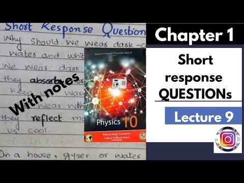 Short Response Questions | Chap1| National Book Foundation