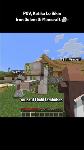 POV, Ketika Lu Bikin Iron Golem Di Minecraft 🗿