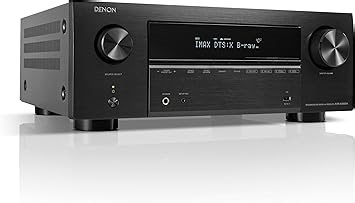 Denon AVC-X3800H 9.4-Kanal AV-Receiver, Verstärker mit Auro-3D, Dolby Atmos, DTS:X, 6 "8K-Eingänge und 3 Ausgängen, Bluetooth, AirPlay 2, HEOS-Multiroom, Alexa kompatibel, schwarz