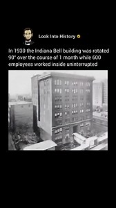 In 1930, engineers pulled off something unbelievable 👷‍♂️🏢 They moved the 11,000-ton Indiana Bell Telephone Building in Indianapolis — without interrupting phone service. Over 34 days, the 8-story building was shifted 52 feet south and rotated 90 degrees using hydraulic jacks, steam power, and rollers. Even crazier? Employees kept working inside the whole time. Phones rang, lights stayed on, water kept running… all while the building was literally sliding across the ground 🔥🤯. - #history #en
