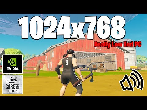 Stretched Resolution for really *LOW END PC* 1024x768 Fortnite Season 7 l (Using my voice) 1080p