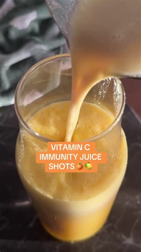This immunity juice, literally saved me from the worst cold I ever had 🫶🙌 Immunity Juice Shots Recipe Ingredients: 1 kg oranges (peeled) 2 lemons (peeled) (Approx) 250 grams fresh ginger (peeled) 1 tsp turmeric powder 1 tsp cayenne pepper 4-5 cracks of black pepper Instructions: 1. Juice the oranges, lemons, and ginger together using a juicer or blender. 2. If using a blender, blend well then strain the juice through a fine mesh sieve or cheesecloth to remove pulp. 3. Stir in the turmeric powd