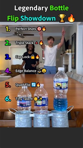 Legendary Bottle Flip Showdown #shorts #relatable #morksrank #ranking #bottleflipchallenge