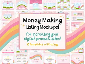 Etsy Listing Templates to Sell on Etsy | Etsy Listing Mockups Digital Product | Etsy Listing Photos Canva | Etsy Shop Kit Printable Template - Etsy