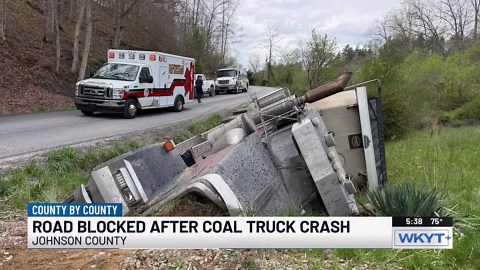 Coal truck accident leads to road closure