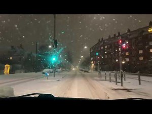 Snow Storm in Copenhagen, Denmark 🇩🇰 in 4K | Driving Inner Copenhagen in Snow Storm, Copenhagen