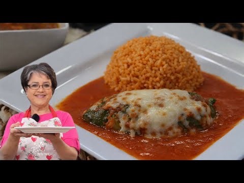 Easy Baked Chile Rellenos & Mexican Rice/ No Flour, No Eggs, No frying / Step by Step ❤️