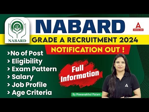 NABARD Grade A Notification 2024 | NABARD Grade A Salary, Syllabus, Exam Pattern & Eligibility