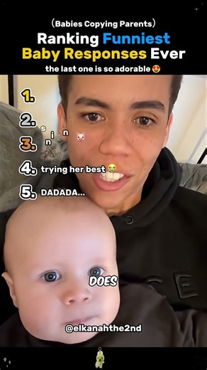 Ranking The Top 5 Cutest Baby Responses Ever (Bables Copying Parents) #gracioso #actuación