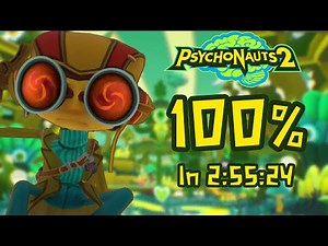 Psychonauts 2 Speedrun: 100% in 2:55:24 (3:03:11 w/ loads)