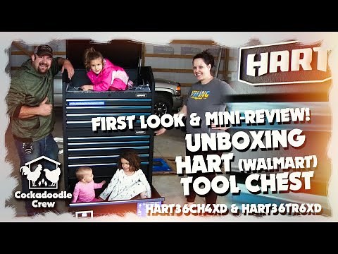 Unboxing HART Tool Chest Combo! 36" wide, ball bearing, from WAL-MART. HART36CH4XD & HART36TR6XD