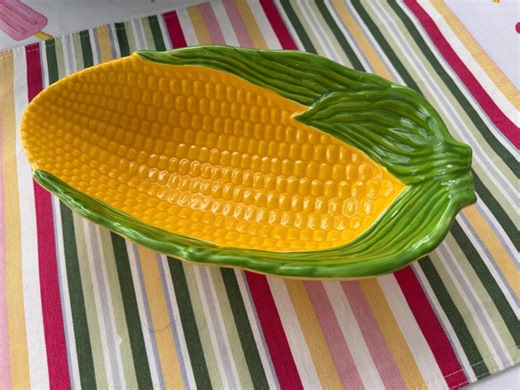 Vintage Ceramic Corn Dishes | Cardinal Corn on the Cob Plates | Yellow Glazed Cornware | Midcentury Kitchen | Sold Separately - Etsy