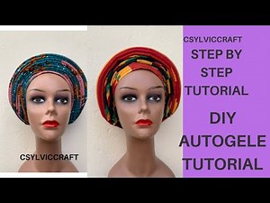 How to sew Ankara padded auto gele/Ankara fabric auto gele/headgear