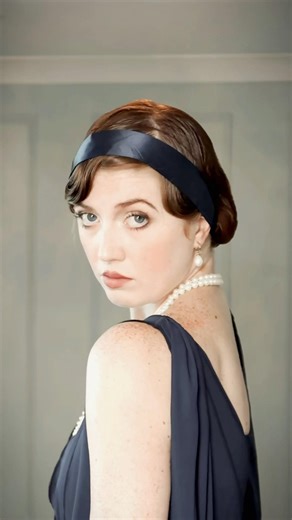 1920s hair & makeup🎞️📽️Finger waves & a headband vintage hairstyle- Great Gatsby inspired #1920s