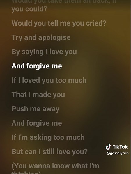 Forgive Me Lyrics - Gessa Music Analysis
