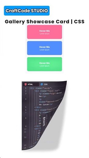 Gallery Showcase Card | CSS | CraftCode STUDIO #coding #craftcodestudio #fyp #frontend #study #html