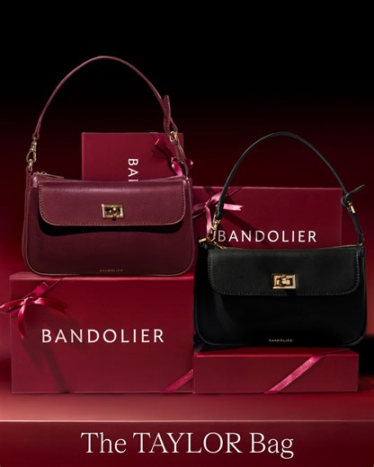 Introducing The Taylor Bag — Smooth leather. A zippered main compartment. A phone pocket with turn-lock closure. And two ways to wear it—on the shoulder or crossbody. Shop The Taylor Bag now in Wine or Black on www.bandolierstyle.com | Bandolier