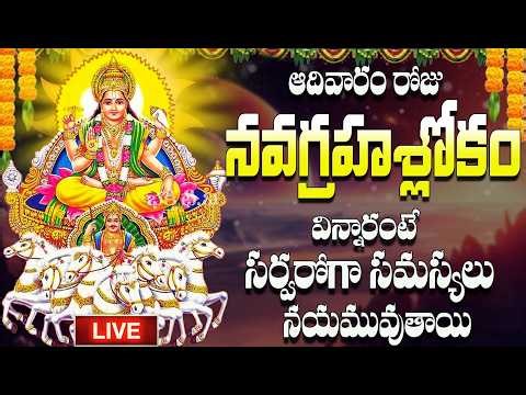 ఆదివారం రోజు నవగ్రహశ్లోక విన్నారంటే సర్వరోగా సమస్యలు నయమువుతాయి