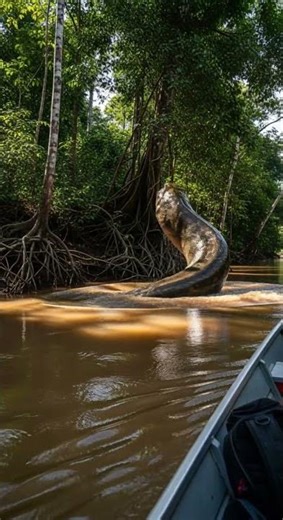 Wow giant anaconda see this massive python in action #snake #wildlife #python