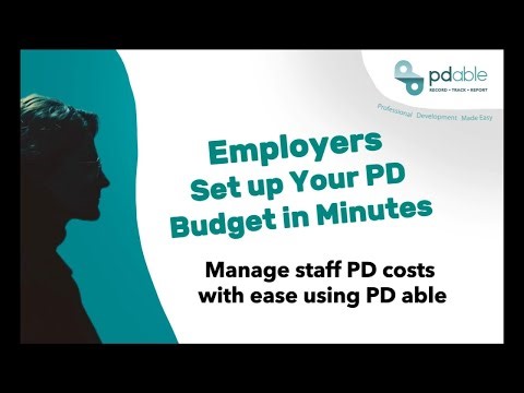 How to Set Up a PD Budget in PD able (Step-by-Step for Employers)