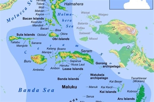 Kondisi Geografis Kepulauan Maluku Berdasarkan Peta, Materi Kelas 5 SD - Bobo