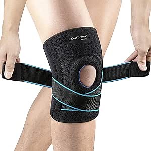 Knee Brace for Knee Pain, Adjustable Compression Knee Support Wrap with Side Stabilizers & Patella Gel Pad. Pro for Meniscus Tear,ACL,MCL,Arthritis, Joint Pain Relief,Injury Recovery