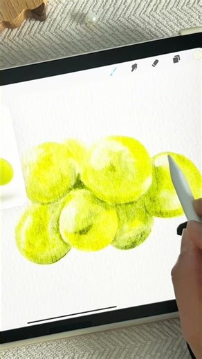 Drawing Grapes in Procreate, Beginner Friendly Tutorial 🍇 #shorts #procreate #drawing