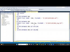 MSSQL - Understanding USER Database file movement by Example