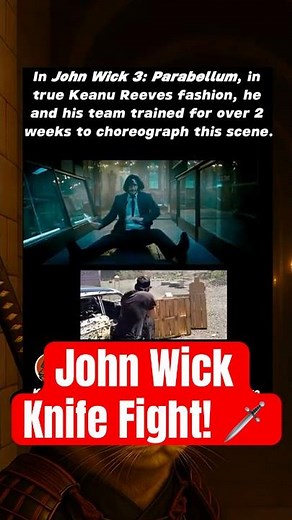 Keanu Reeves John Wick Insane Knife Fight Scene 🔪🔥