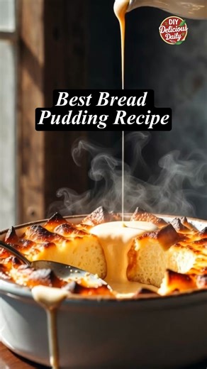 🍞✨ Best Bread Pudding (Soft, Custardy & Irresistible) This classic bread pudding is rich, comforting, and perfectly balanced—crispy golden edges with a soft, melt-in-your-mouth center. It’s the kind of dessert that tastes nostalgic and restaurant-level fancy, yet uses simple pantry ingredients. 🧺 Ingredients (Serves 6–8) For the Bread Pudding: Day-old bread (brioche / challah / white bread) – 4 cups, cubed Whole milk – 1½ cups (360 ml) Heavy cream – ½ cup (120 ml) (or use more milk) Eggs – 3 l
