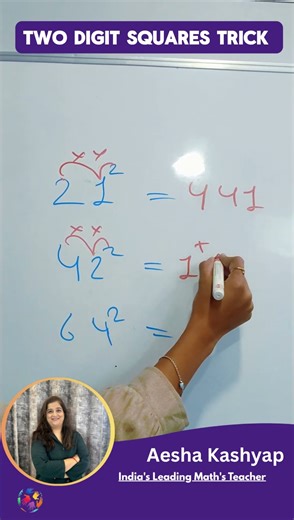 Math Tricks - Vedic Math Tricks - Two Digit Squares! #mathtricks #mentalmath #vedicmaths #mathhacks