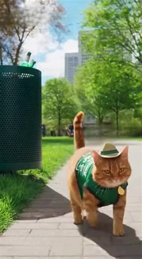 Applause for Tiny Paws 👏🐾 Sometimes, to make the world a better place, you just need to clean up after yourself… And this little kitten understood it first 💚🐱 #TinyPaws #KindnessWins #Wholesome #GoodDeeds #EcoFriendly