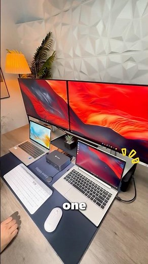 KVM Switch for Two Laptops— Switch with Just One Button #kvmswitch #dockingstation #desksetup