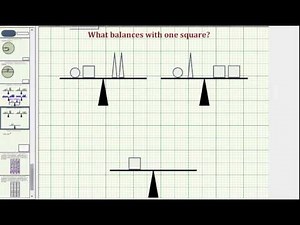 Determine What Shape Will Balance a Scale - Problem Solving