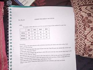Ex. No: 21CHART WIZARD IN MS-EXCELAIM:To create a chart, th... | Filo