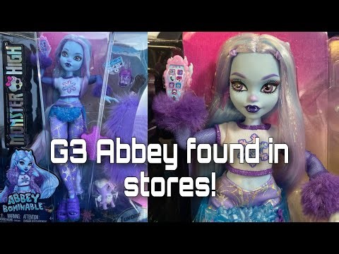 MONSTER HIGH NEWS! G3 Abbey found in stores! Tallest MH doll yet!