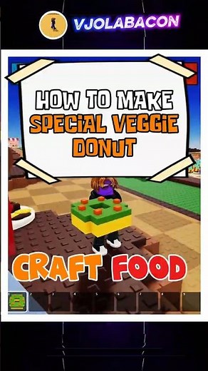 💡How to Make SPECIAL VEGGIE DONUT Craft Food Roblox #shorts #craftfood#shorts