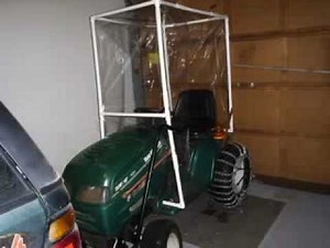 Home made tractor cab on a MTD