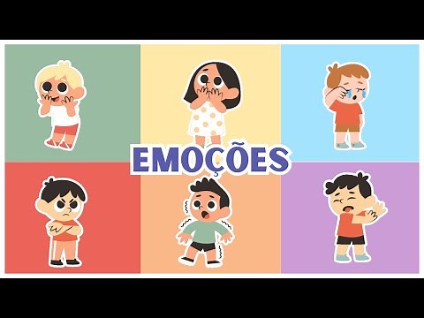 EMOÇÕES básicas para crianças - Alegria, medo, tristeza, surpresa, nojo e raiva