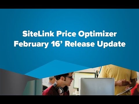 SiteLink Price Optimizer - Unit Push Rate Optimization new setting - SiteLink Training Video