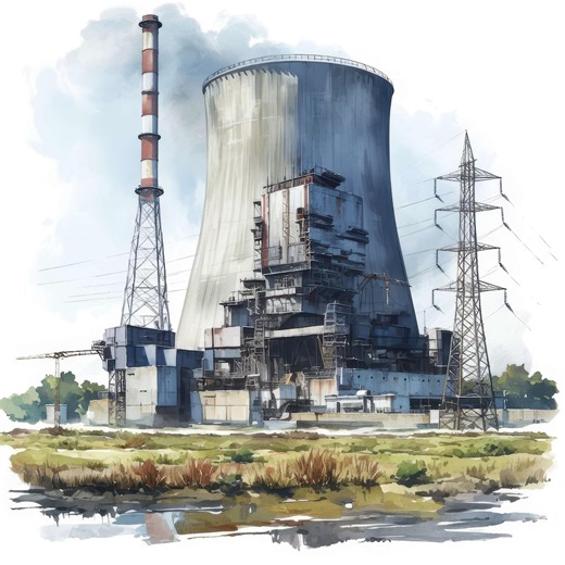 10 Abandoned Nuclear Power Plant Clipart, Nuclear Illustration, Printable Watercolor Clipart, High Quality JPG, Commercial Use, Paper Craft - Etsy Canada