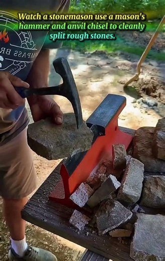 How Stonemasons Split And Shape Rough Stones With An Anvil Chisel