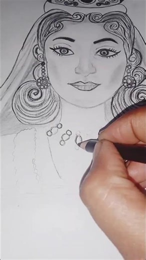 Queen Drawing |Q for Queen #Queen #drawing