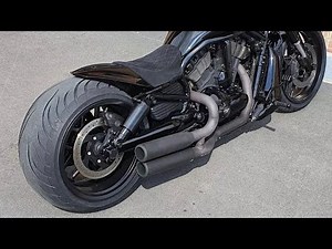 Custom Harley v rod/ first custom look/ installing 280 mm tire on 180mm swing arm.