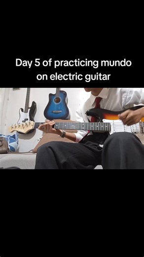 Practice Mundo on Electric Guitar: Day 5